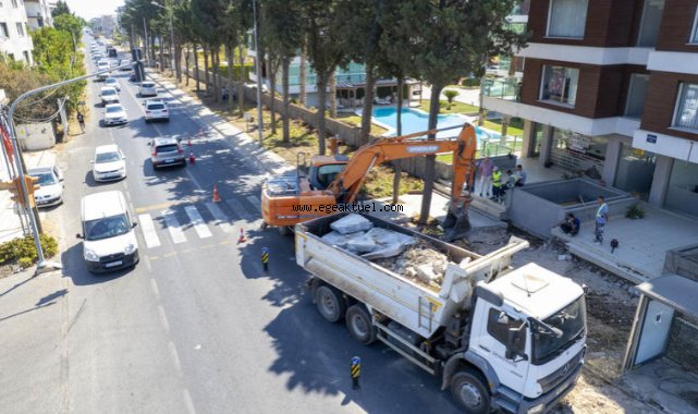 Güzelbahçe Belediyesi İlçenin Ana Arterlerini Yeniliyor