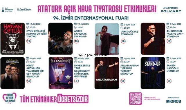 İzmir Enternasyonal Fuarı'nda sanat, müzik ve eğlence dolu geceler