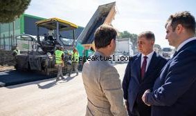 Aliağa’nın sanayi yoluna iki kilometrelik asfalt 