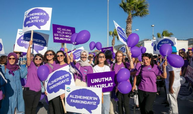 Güzelbahçe'de Alzheimer'a karşı farkındalık yürüyüşü