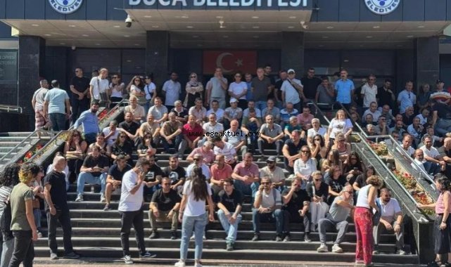 Buca'da yeniden iş bırakma eylemi