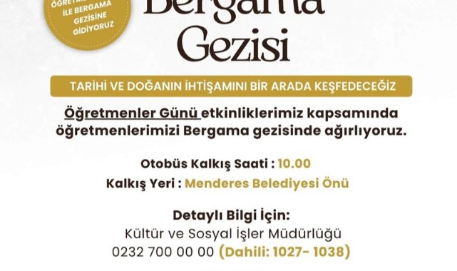 Menderes Belediyesi’nden Öğretmenler Günü Hediyesi