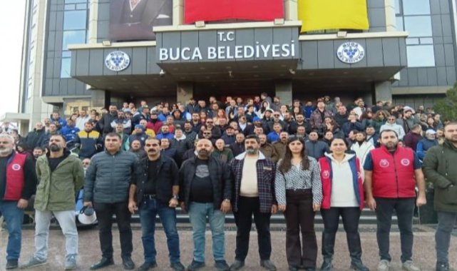 Buca Belediyesi işçileri alacakları için eylem başlattı