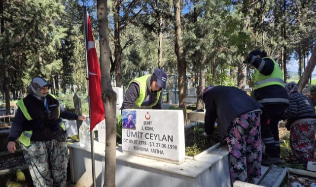 Yoğun Yağışların Ardından Şehitliklerde Hummalı Çalışma
