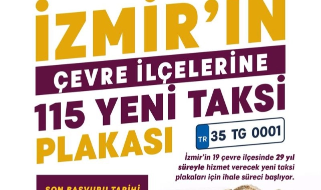 İzmir’in çevre ilçelerine 115 yeni taksi geliyor
