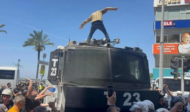 İzmir'de TOMA'nın üstüne çıkmıştı: Çıkarıldığı mahkemece tutuklandı
