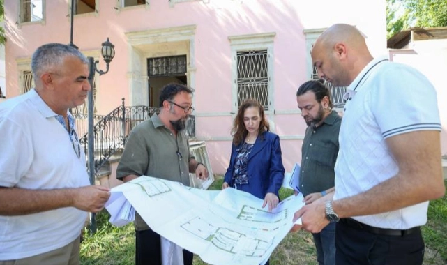 Latife Hanım Köşkü’nde restorasyon devam ediyor: Başkan Ünsal’dan yerinde inceleme