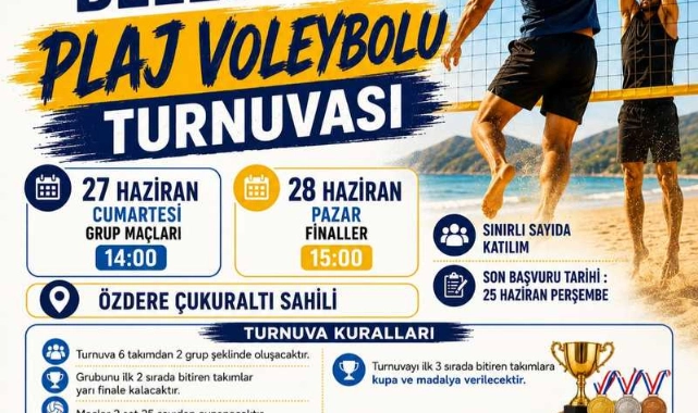 Menderes Sahillerinde Plaj Voleybolu Zamanı