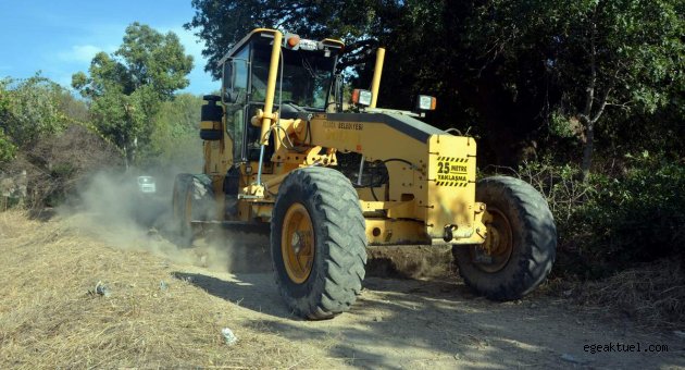 Aliağa Belediyesi 3500 yıl öncesine ulaşan yolu iyileştiriyor