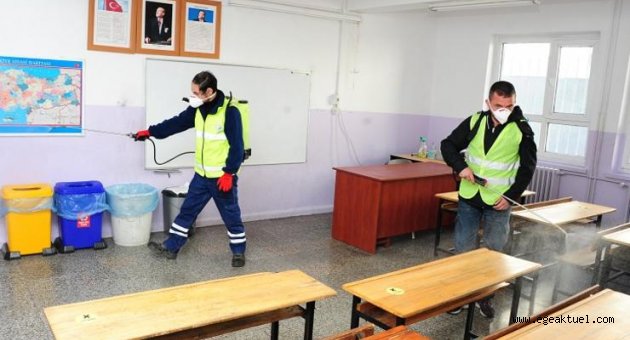 Balçova’daki okullara virüs temizliği