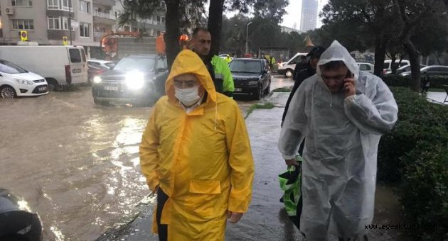 Başkan Abdül Batur sahaya indi: "Yerinde incelemeye devam ediyoruz"