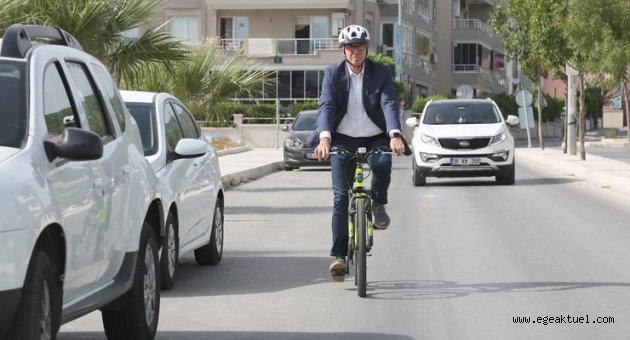 Başkan Arda’dan bisikletli denetim