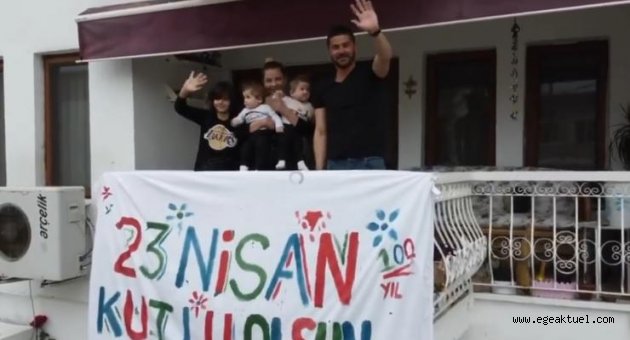 Başkan Fatih Gürbüz 23 Nisan pankartı hazırladı