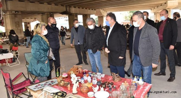 Başkan İduğ, Bit Pazarı’nda ki denetimlere katıldı