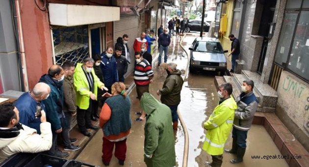 Başkan İduğ, sel felaketi çalışmalarını yerinde inceledi