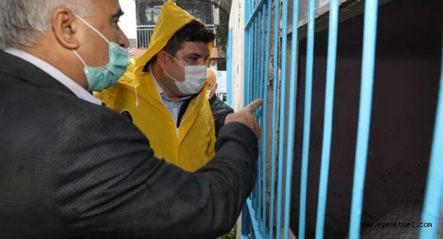 Başkan Kılıç sel felaketine karşı A takımıyla sahada