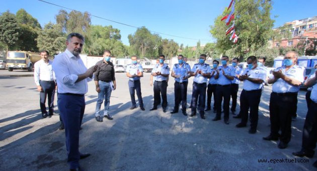 Başkan Sandal, çalışanlarla bayramlaştı
