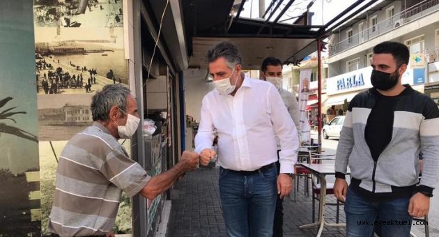 Başkan Sandal, esnafı ziyaret etti