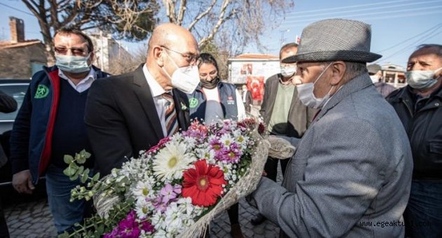 Başkan Soyer Bergama'nın köylerinde üreticilerle buluştu