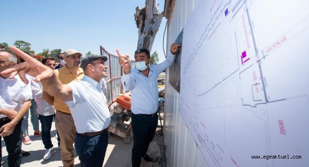 Başkan Soyer Turan’daki altyapı çalışmalarını inceledi