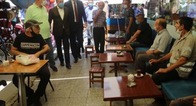 Bayraklı'da 'Sosyal mesafe ve maske' denetimi