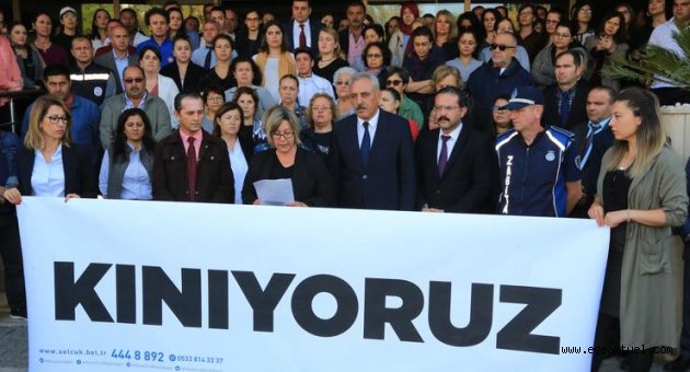 Belediye çalışanları Başkan Sengel'e yapılan saldırıyı kınadı