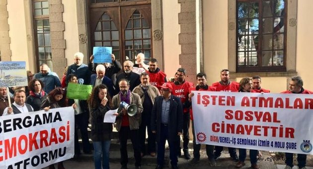Bergama Belediyesi’ne siyah çelenkli protesto!