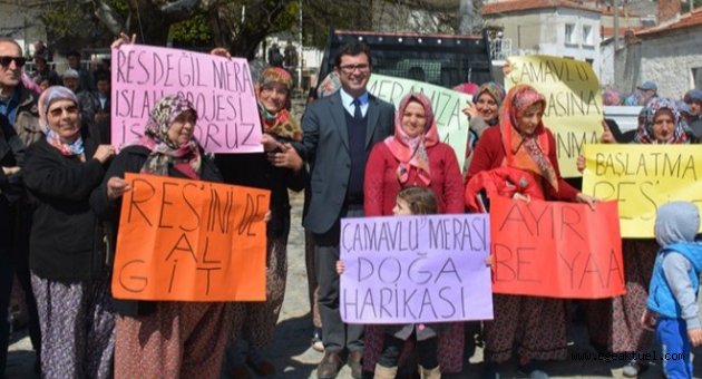 Bergama'da RES'e halk seti: