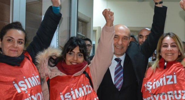 Bergamalı 3 kadın işçiye Başkan Soyer’den destek