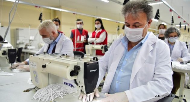 Bornova’da günde 30 bin maske üretilebilecek