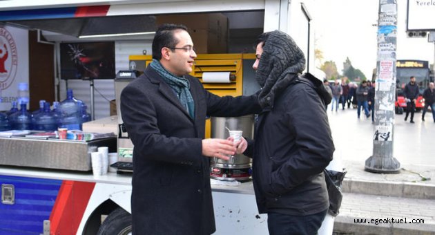 Bornova’da içleri ısıtan ikram