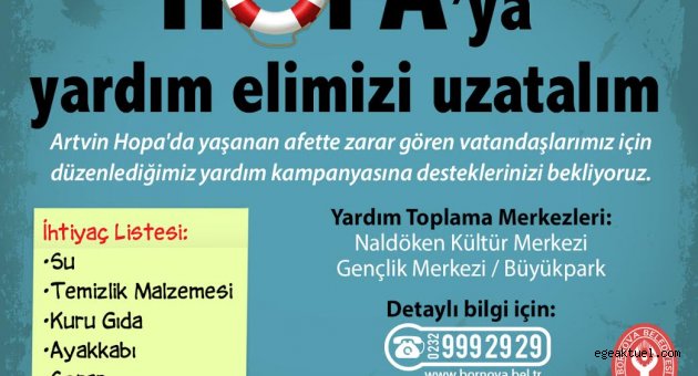 Bornova’dan Hopa’ya yardım eli