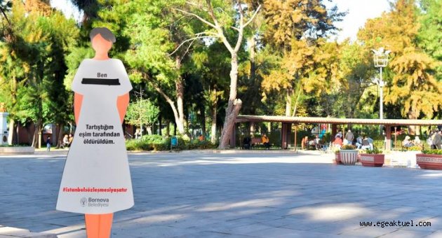 Bornova kadına yönelik şiddetin farkında    