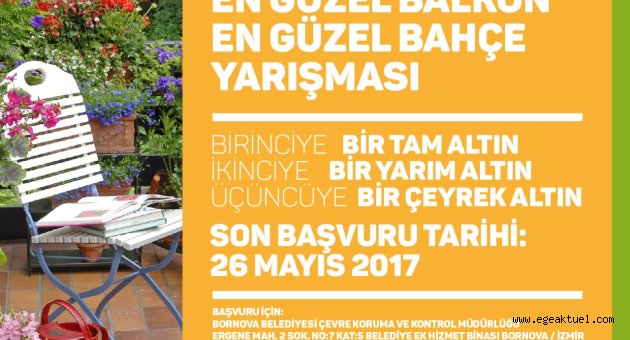 Bornova’nın en güzel balkon ve bahçesi seçilecek