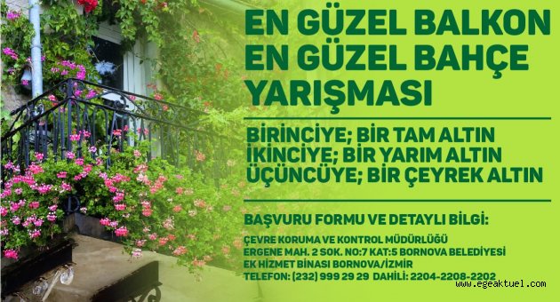 Bornova’nın en güzel balkonu ve bahçesi seçilecek