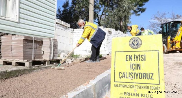 Buca Belediyesi, kentin sokaklarını emek emek yeniliyor