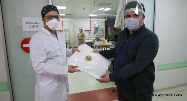 Buca Belediyesi’nden sağlık kahramanlarına ekipman desteği
