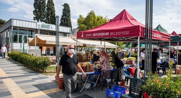 Buca’da Halkın Bakkalı ve üretici pazarı bir arada
