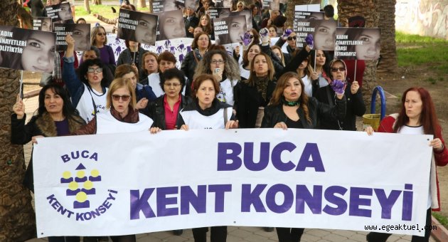 Bucalı kadınlar haykırdı  “Şiddete Hayır”