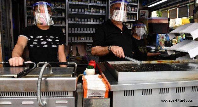 Büyükşehir’den Kemeraltı esnafına koruyucu ekipman desteği