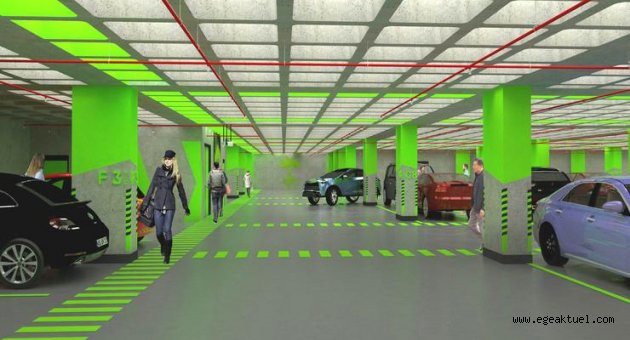 Büyükşehir'den Karabağlar'a: Altı otopark, üstü meydan
