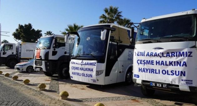 Çeşme Belediyesi araç filosuna 8 yeni araç ekledi