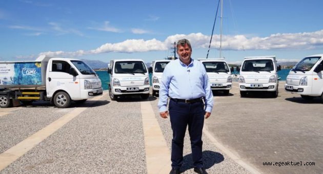 Çeşme’de dar sokaklar için “Çöp taksi”