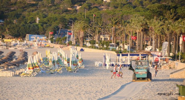 Çeşme'nin eşsiz plajlarına 'özel' temizlik
