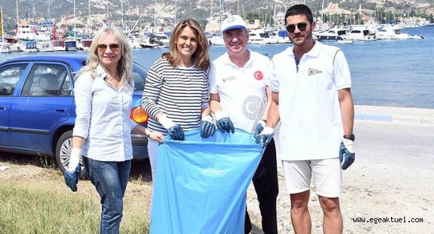 Çevreci yelkenciler iş başında