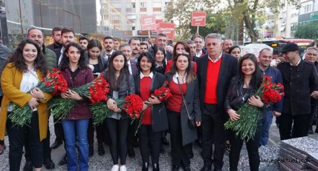CHP Buca adayı Taş, örgütün desteğiyle yola çıktı