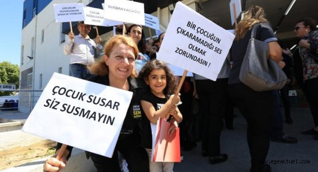CHP Güzelbahçe 'Cinsel İstismarı' Protesto etti