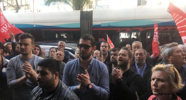 CHP İzmir İl Binası önünde Buca isyanı