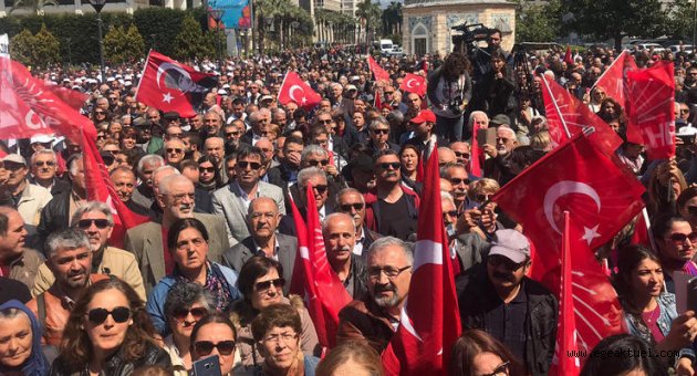 CHP İzmir Kılıçdaroğlu'na yönelik saldırıya karşı tek yürek oldu