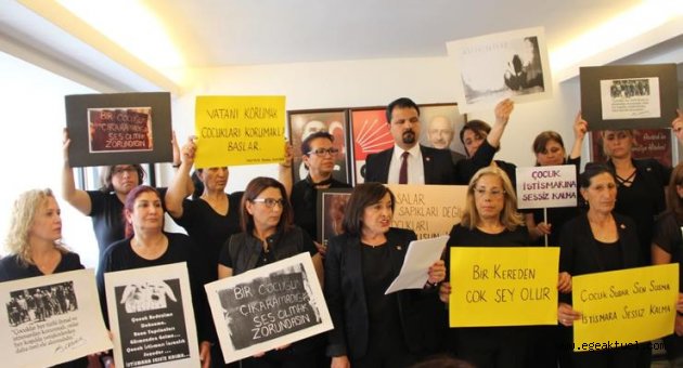 CHP'li kadınlardan çocuk istismarına tepki
